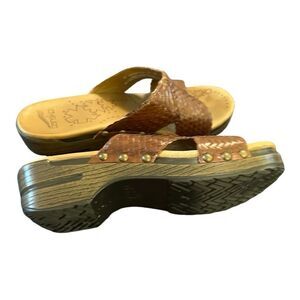 Dansko Brown Woven Sandals